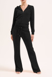 Silver fox velvet cardigan two-piece set