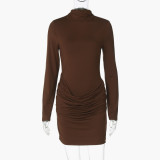 Back zipper hip hugging dress