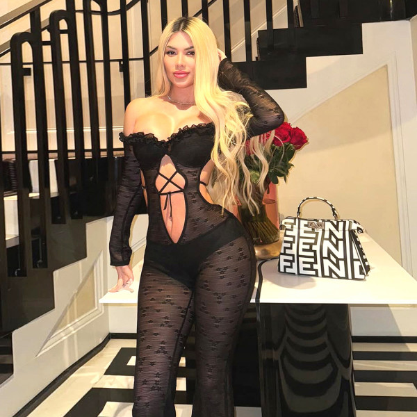 High waisted tight fitting jumpsuit