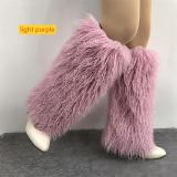 Snow boots, plush pile socks