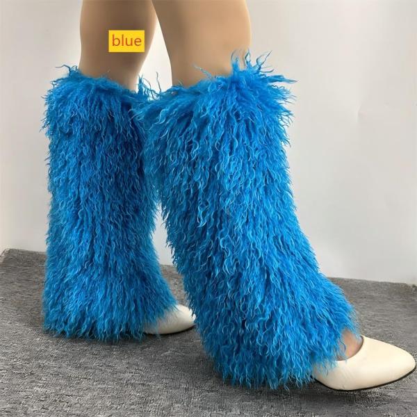 Snow boots, plush pile socks