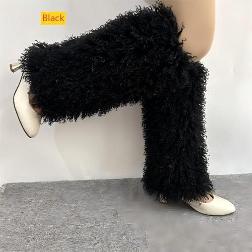 Snow boots, plush pile socks