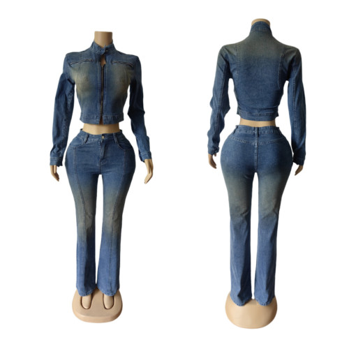 Micro stretch long sleeved micro stretch pants set