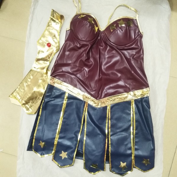 Halloween Wonder Woman costume with foot cover