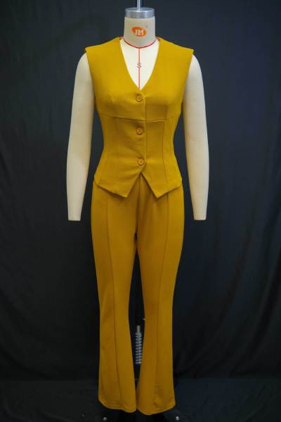 Waist slimming vest long pants set
