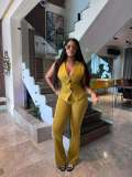 Waist slimming vest long pants set