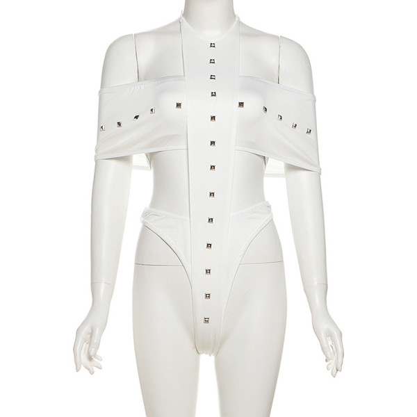 Slimming jumpsuit high waisted shorts set