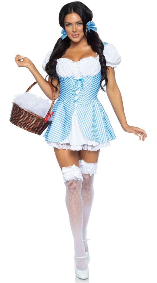 Checkered dress and short skirt