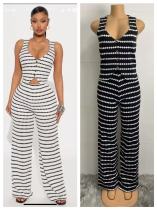 Striped women's two-piece set