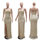 Sequined camisole dress