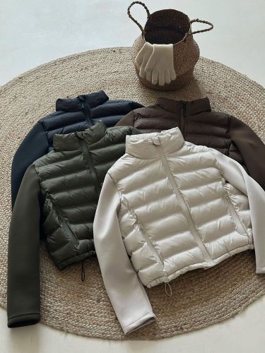 Lightweight and warm cotton jacket with spliced cotton jacket