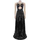 Strap Ball Sparkling Dress