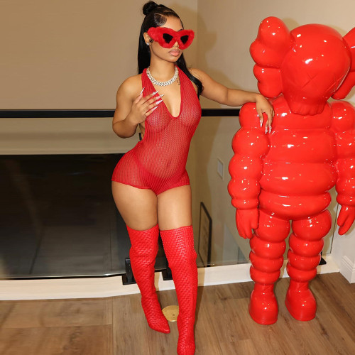 Lace-up breathable bodysuit