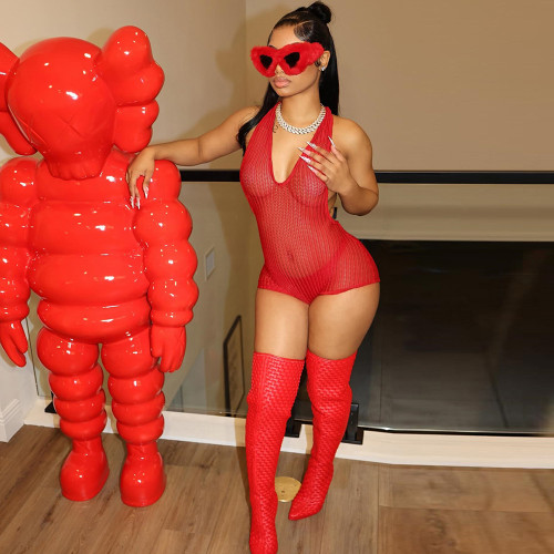 Lace-up breathable bodysuit