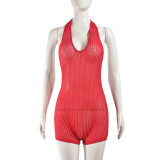 Lace-up breathable bodysuit
