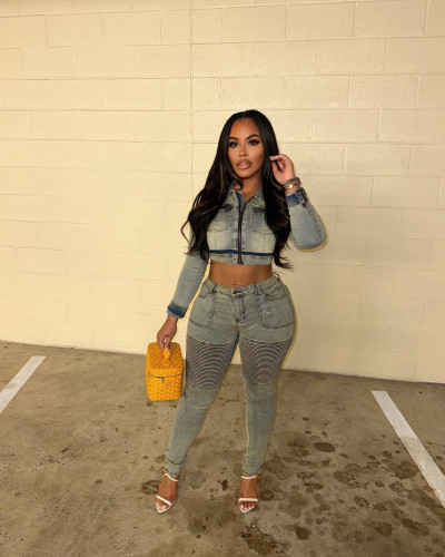 High waisted and high elasticity hip lifting pants set