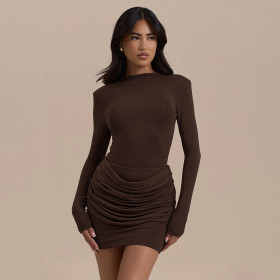 Ruffled Bustled Dress