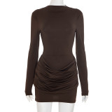 Ruffled Bustled Dress