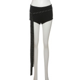 Shoulder cut top and shorts set