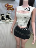 Short letter vest top