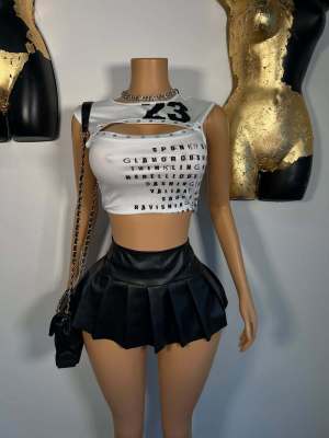 Short letter vest top