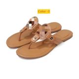 Flat bottomed sandals with anti slip angle and toe clamped flip flops