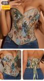 Fishbone corset, tight fitting, gathering court shapewear