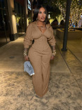 Tie up waist two-piece set