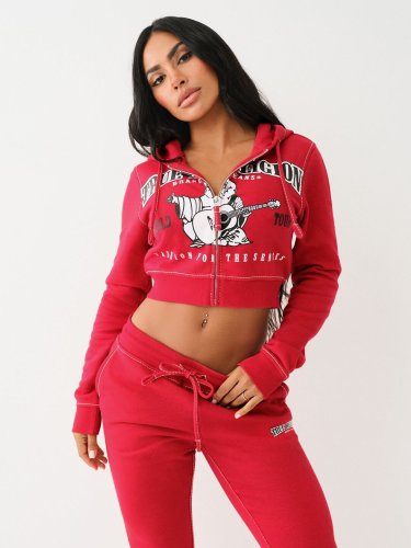 Hooded Print Sporty Set - Long Sleeve Sweatpants and Top Two-Piece HH007