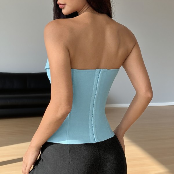 Chest wrap, tie, halter, fishbone waistcoat