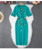 Short sleeved knitted dress
