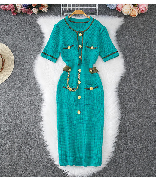 Short sleeved knitted dress