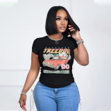 FFJ2025  Women printing Tshirt
