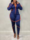 Printed long sleeved long pants two-piece set