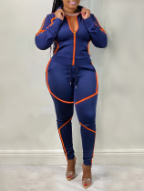 Printed long sleeved long pants two-piece set