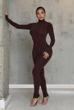 Velvet tight fitting hip lifting high elastic jumpsuit