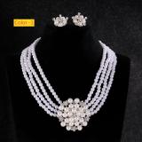 Pearl Earrings and Necklace Set