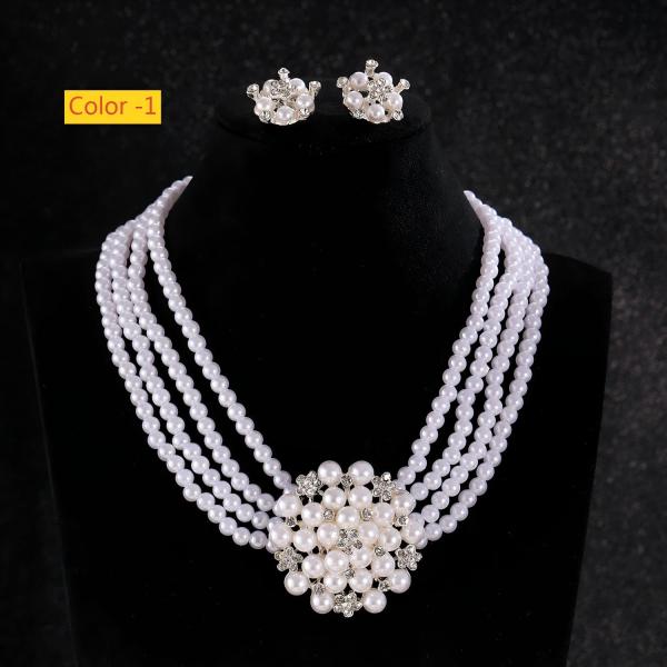 Pearl Earrings and Necklace Set