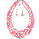 Imitation pearl collarbone multi-layered necklace
