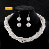 Pearl Earrings and Necklace Set