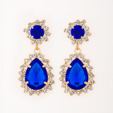Water droplet crystal earrings
