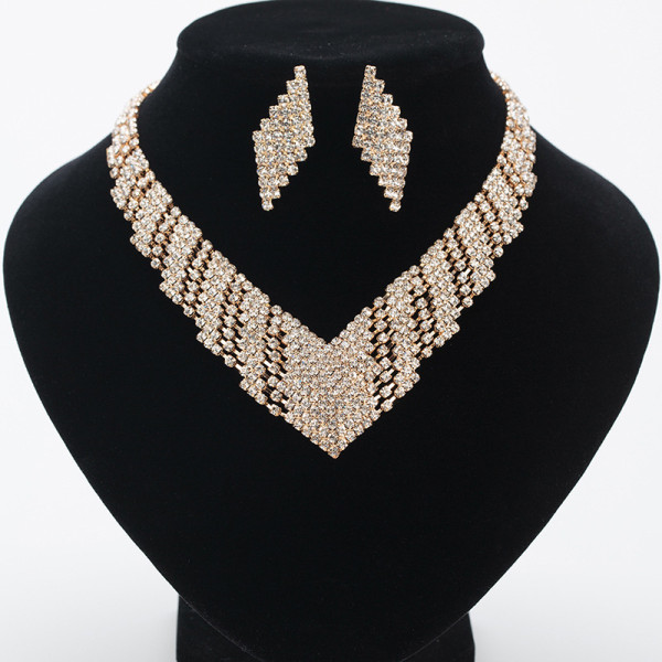 Two piece necklace and earring set