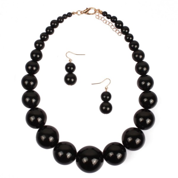 Imitation pearl collarbone chain