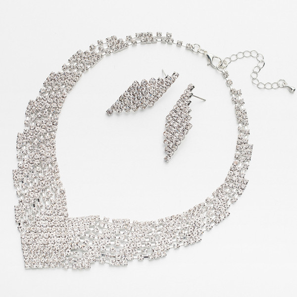 Two piece necklace and earring set
