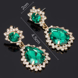 Water droplet crystal earrings