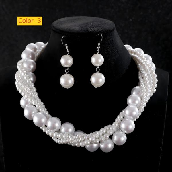 Pearl Earrings and Necklace Set