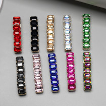 Geometric gemstone elastic bracelet