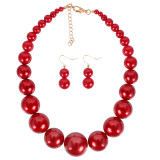 Imitation pearl collarbone chain