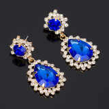 Water droplet crystal earrings