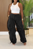 Flared Pants with Ruffles and Loose Fit